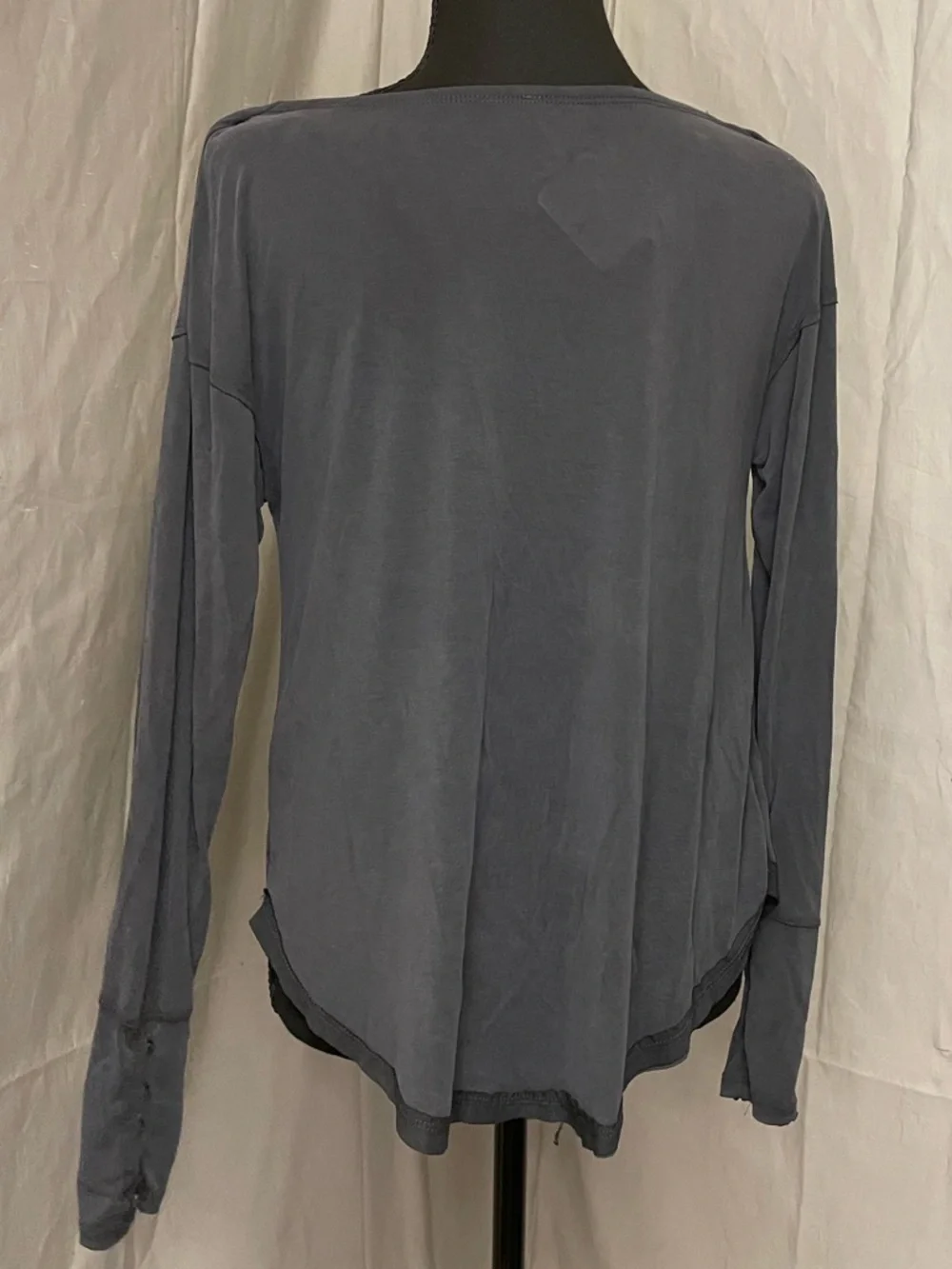NWT Free People Draped Cowl Long-Sleeve Top - Black